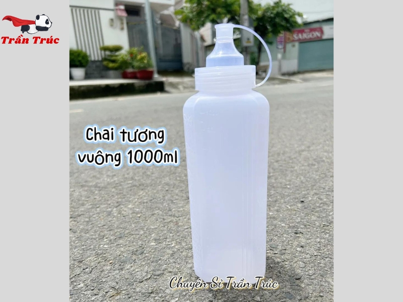 chai nhựa vuông 1 lít