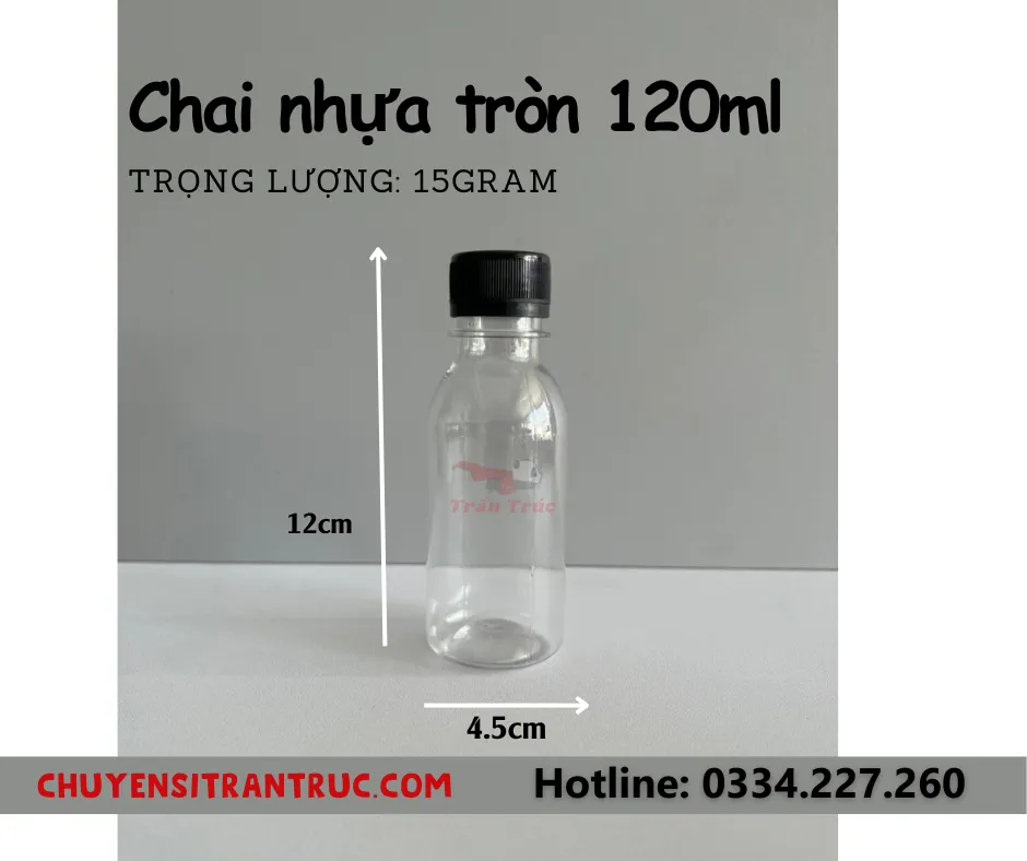 Chai nhựa tròn 120ml