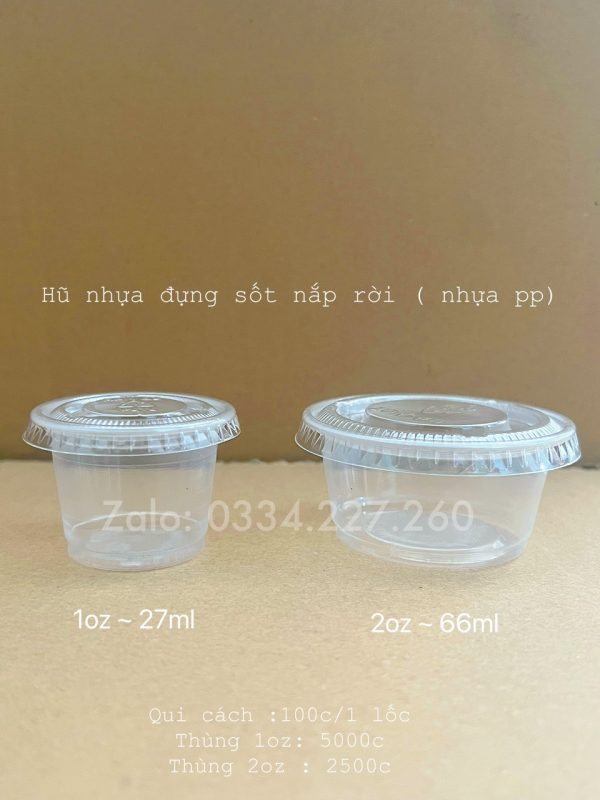 Hũ đựng Sốt Nắp Rời 1oz/2oz