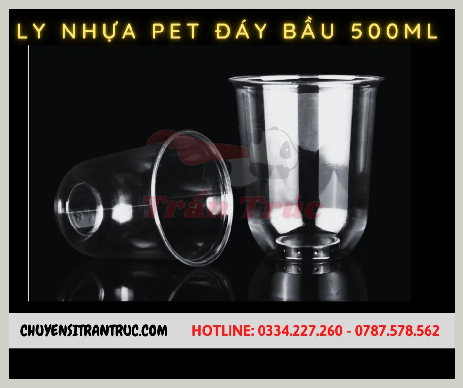 Ly nhựa PET 500ml đáy bầu