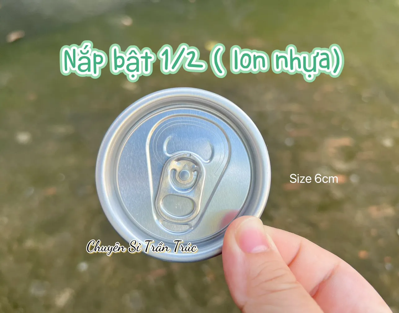 Nắp lon nhôm trà sữa size 6cm