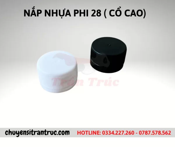 nắp nhựa phi 28 cổ cao