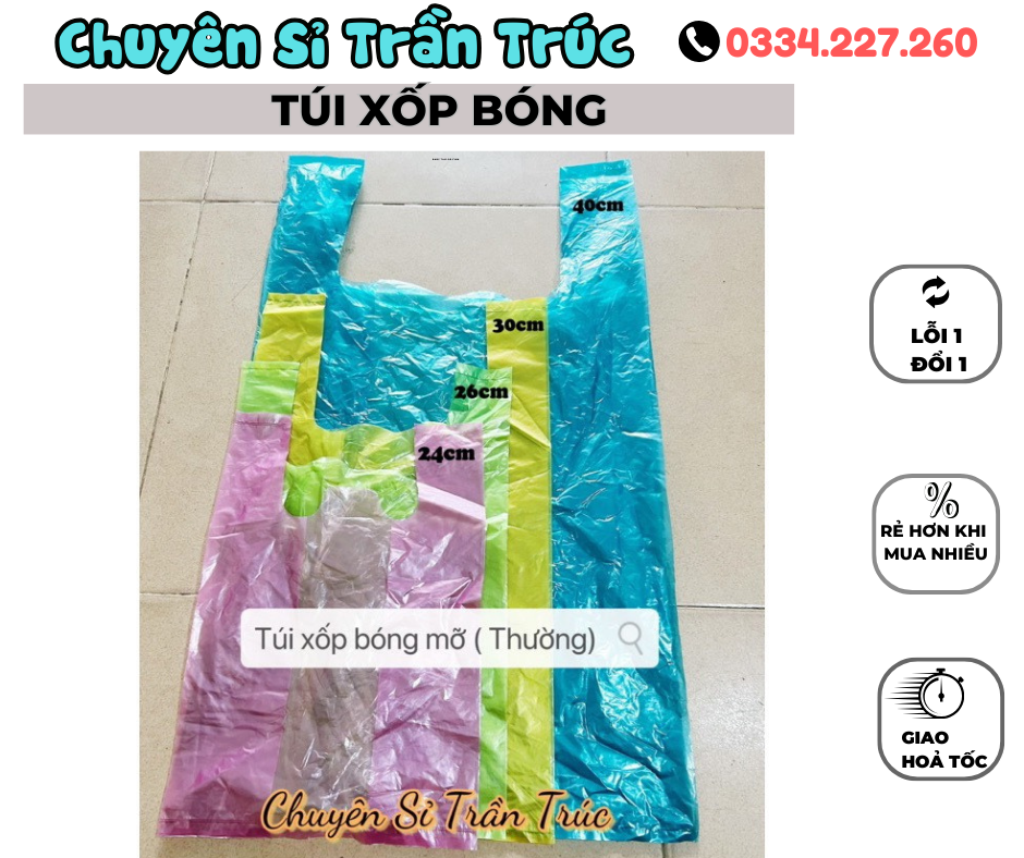 Túi nylon bóng mỡ